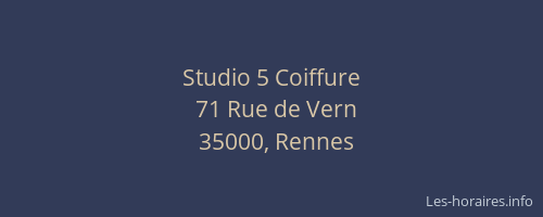 Studio 5 Coiffure