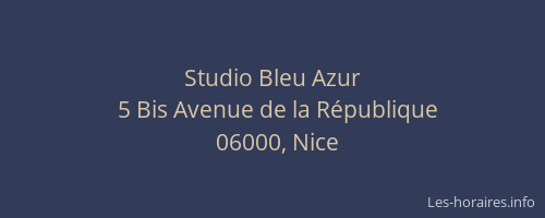 Studio Bleu Azur