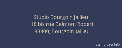 Studio Bourgoin Jailleu
