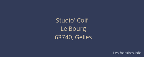 Studio' Coif