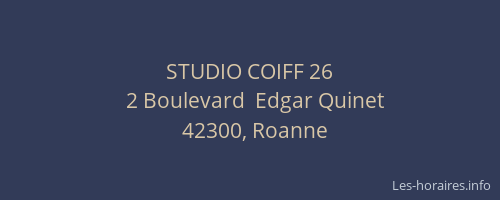 STUDIO COIFF 26