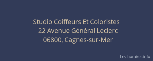 Studio Coiffeurs Et Coloristes