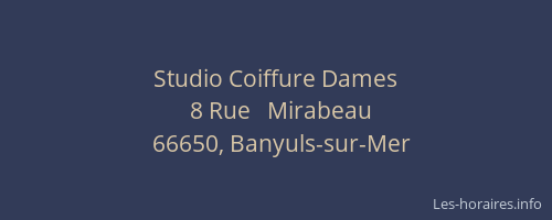 Studio Coiffure Dames