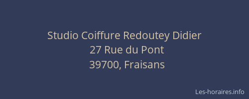 Studio Coiffure Redoutey Didier