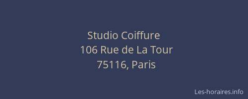 Studio Coiffure