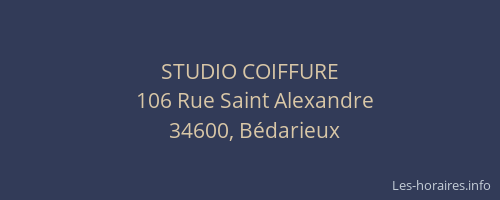 STUDIO COIFFURE
