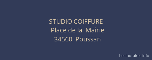 STUDIO COIFFURE