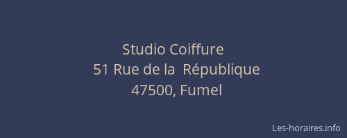 Studio Coiffure
