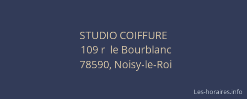 STUDIO COIFFURE