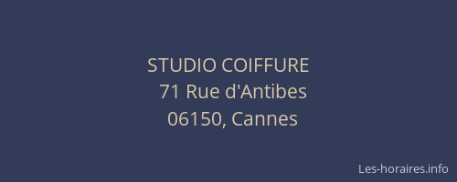STUDIO COIFFURE