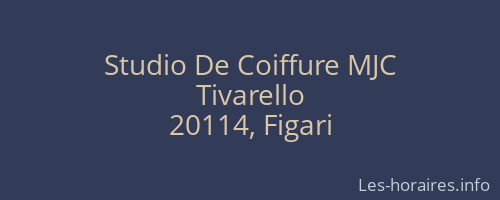 Studio De Coiffure MJC