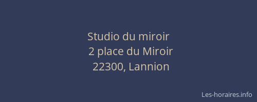 Studio du miroir