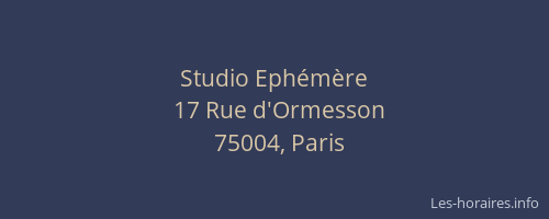 Studio Ephémère