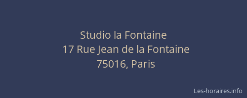 Studio la Fontaine