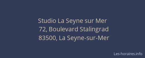 Studio La Seyne sur Mer