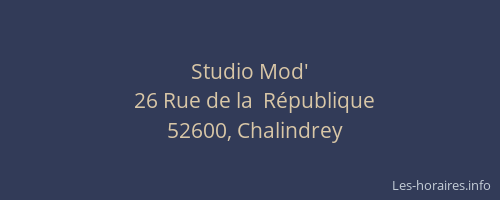 Studio Mod'