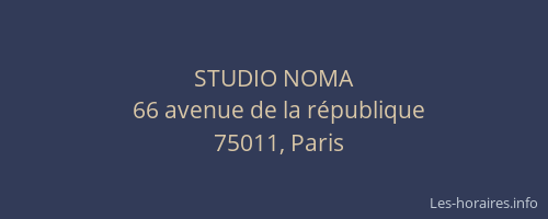 STUDIO NOMA