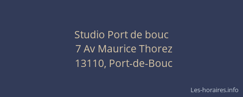 Studio Port de bouc