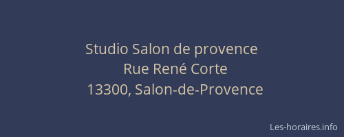 Studio Salon de provence