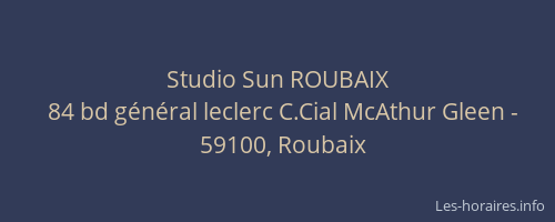 Studio Sun ROUBAIX