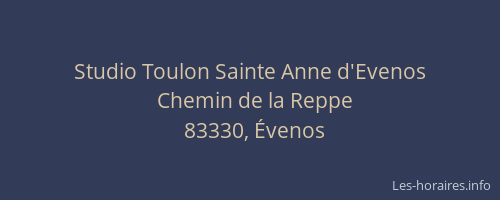 Studio Toulon Sainte Anne d'Evenos