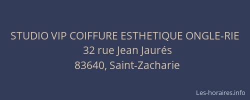 STUDIO VIP COIFFURE ESTHETIQUE ONGLE-RIE