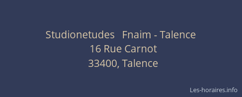 Studionetudes   Fnaim - Talence