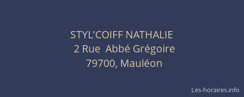 STYL'COIFF NATHALIE