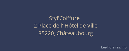 Styl'Coiffure