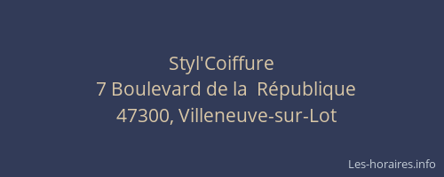 Styl'Coiffure