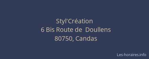 Styl'Cr&eacute;ation