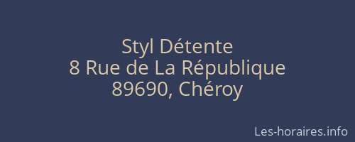 Styl D&eacute;tente