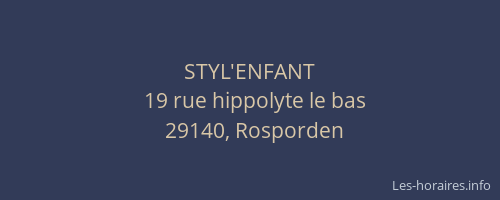 STYL'ENFANT
