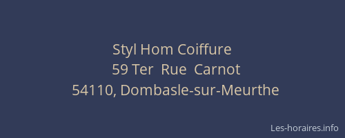 Styl Hom Coiffure