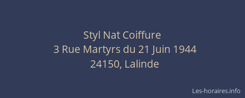 Styl Nat Coiffure