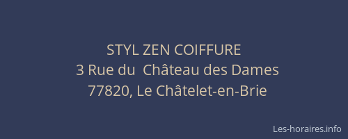 STYL ZEN COIFFURE