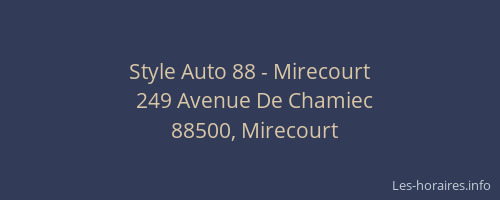 Style Auto 88 - Mirecourt