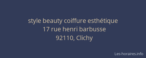 style beauty coiffure esthétique