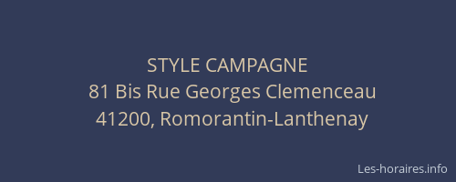 STYLE CAMPAGNE