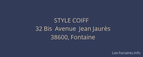 STYLE COIFF