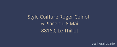 Style Coiffure Roger Colnot