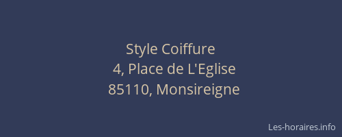 Style Coiffure