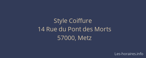 Style Coiffure