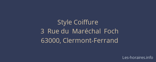 Style Coiffure