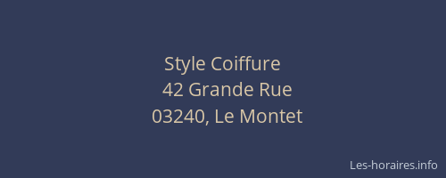 Style Coiffure