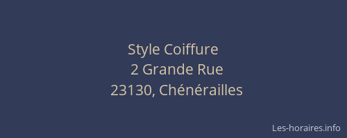 Style Coiffure