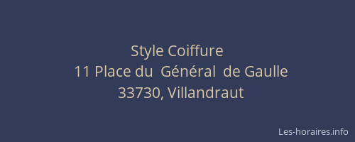 Style Coiffure