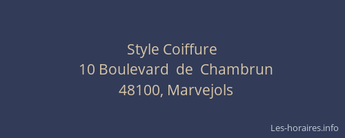 Style Coiffure