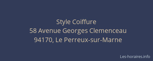 Style Coiffure