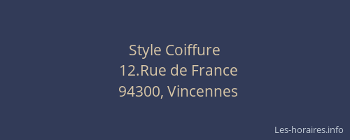 Style Coiffure